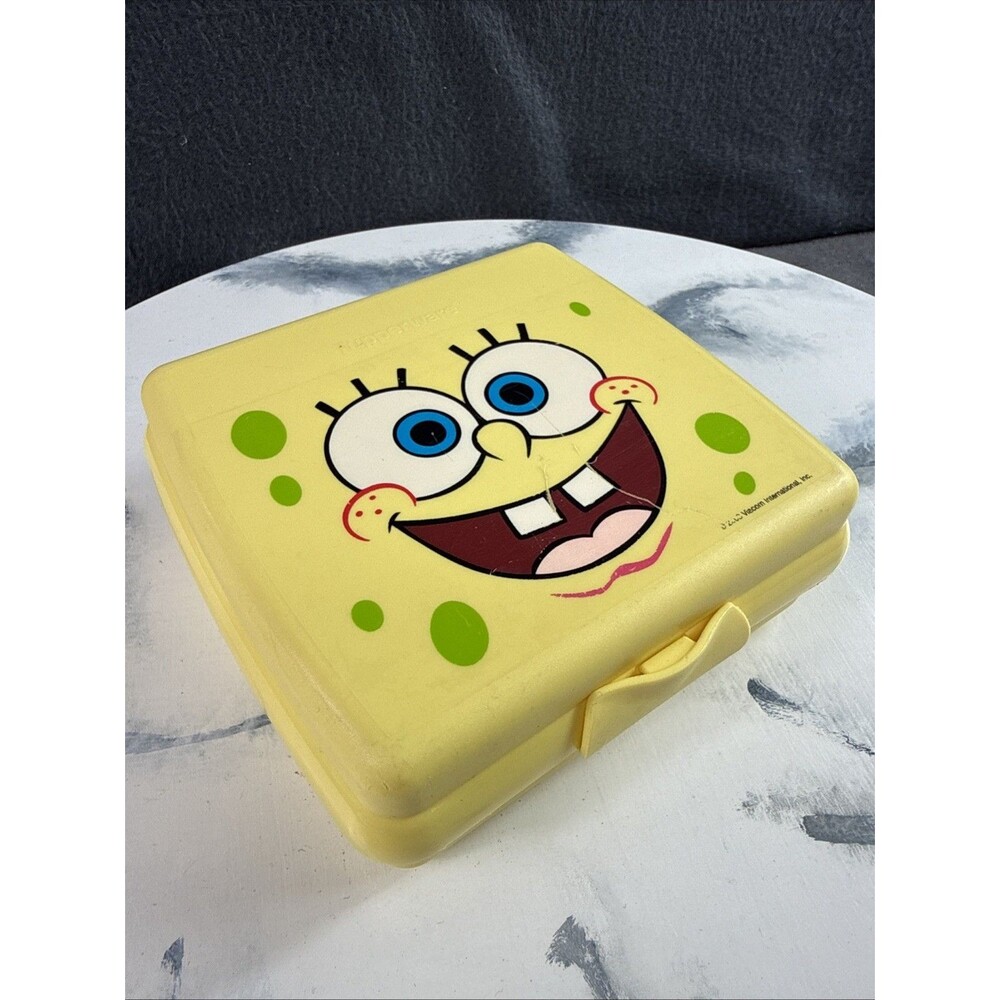 Vintage Tupperware SpongeBob SquarePants Sandwich Keeper Container Made in USA
